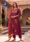 Iksana By Vitara Mul Chanderi Embroidery Kurtis Set Size Combo
